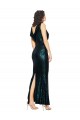 Sleeveless V-Neck Sequin Dark Green Long Bridesmaid Dress / Evening Dress Cardiff