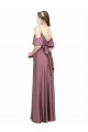 Cold Shoulder Off the Shoulder Silk like Satin Long Formal Evening Gown / Prom Dress / Bridesmaid Dress Cardiff