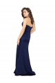 Sleeveless Strapless Silk like Satin Sapphire Long Formal Evening Gown / Prom Dress / Bridesmaid Dress Cardiff