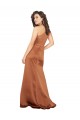 Sleeveless One Shoulder Silk like Satin Orange Long Formal Dress / Bridesmaid Dress Cardiff