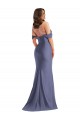 Sleeveless Off the Shoulder Silk like Satin French Blue Long Black Tie Plus Size Evening Gown / Prom Dress / Bridesmaid Dress Cardiff
