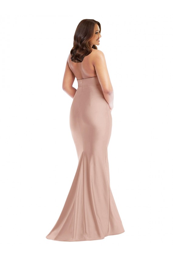 Sleeveless Halter Neck Silk like Satin Dusty Pink Long Formal Plus Size Evening Gown / Prom Dress / Bridesmaid Dress Cardiff