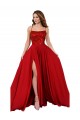 Sleeveless Square Neck Spandex & Lace Red Long Semi Formal Evening Dress / Prom Dress / Bridesmaid Dress Cardiff