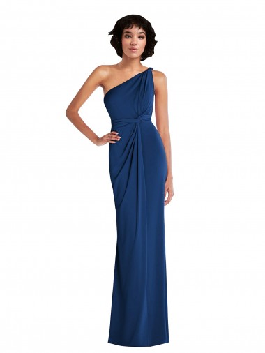 Sleeveless One Shoulder Spandex Royal Blue Long Semi Formal Evening Dress / Prom Dress / Bridesmaid Dress Cardiff