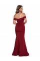 Sleeveless Off the Shoulder Spandex Burgundy Long Formal Plus Size Evening Gown / Prom Dress / Bridesmaid Dress Cardiff