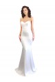 Sleeveless High Neck Stretch Crepe White Long Formal Evening Gown / Prom Dress / Bridesmaid Dress Cardiff
