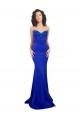 Sleeveless High Neck Stretch Crepe Royal Blue Long Formal Evening Gown / Prom Dress / Bridesmaid Dress Cardiff