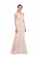 Sleeveless V-Neck Stretch Crepe Pink Long Formal Dress / Bridesmaid Dress Cardiff