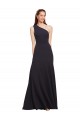 Sleeveless One Shoulder Stretch Crepe Dark Navy A-Line Long Formal Evening Gown / Prom Dress / Bridesmaid Dress Cardiff