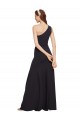 Sleeveless One Shoulder Stretch Crepe Dark Navy A-Line Long Formal Evening Gown / Prom Dress / Bridesmaid Dress Cardiff