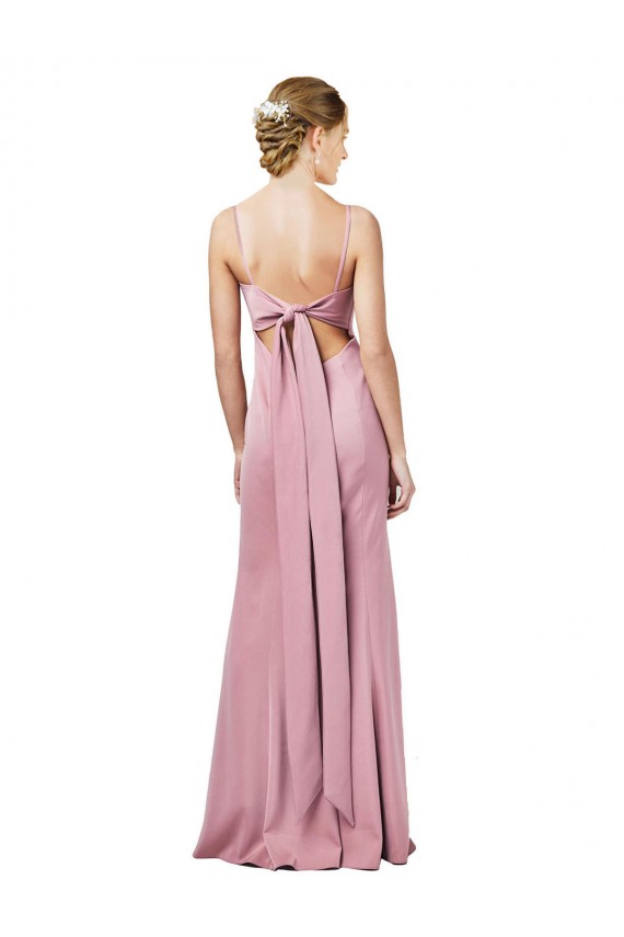 Sleeveless Square Neck Stretch Crepe Black Long Formal Evening Gown / Prom Dress / Bridesmaid Dress Cardiff