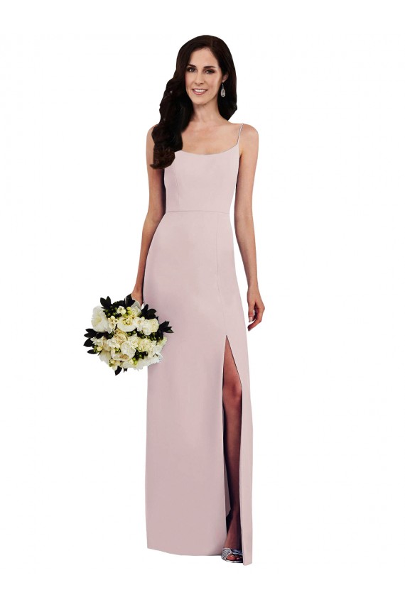 Sleeveless Spaghetti Straps Stretch Crepe Long Formal Evening Gown / Prom Dress / Bridesmaid Dress Cardiff