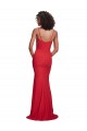 Sleeveless Spaghetti Straps Stretch Crepe Red Long Bridesmaid Dress / Evening Dress Cardiff