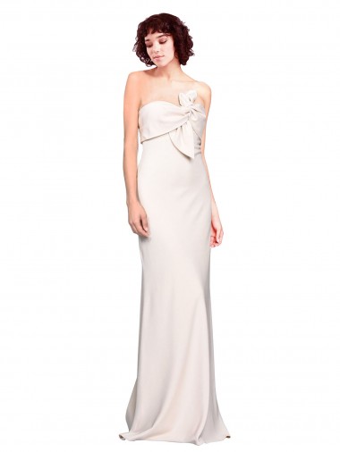 Sleeveless Strapless Stretch Crepe Mermaid Long Prom Dress / Bridesmaid Dress Cardiff