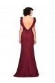 Sleeveless Strapless Stretch Crepe Burgundy Long Prom Dress / Bridesmaid Dress Cardiff