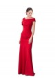 Sleeveless Stretch Crepe Red Long Formal Evening Gown / Prom Dress / Bridesmaid Dress Cardiff