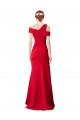 Sleeveless Stretch Crepe Red Long Formal Evening Gown / Prom Dress / Bridesmaid Dress Cardiff