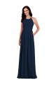Sleeveless Halter Neck Stretch Crepe Dark Navy Long Semi Formal Evening Dress / Bridesmaid Dress Cardiff