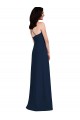 Sleeveless Halter Neck Stretch Crepe Dark Navy Long Semi Formal Evening Dress / Bridesmaid Dress Cardiff