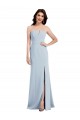 Sleeveless Strapless Stretch Crepe Light Sky Blue Long Bridesmaid Dress / Evening Dress Cardiff