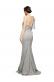 Sleeveless Sweetheart Stretch Crepe & Tulle Oyster Silver Sweep Train Formal Evening Gown / Prom Dress / Bridesmaid Dress Cardiff