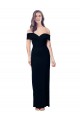 Sleeveless Sweetheart Stretch Crepe Black Long Formal Dress / Bridesmaid Dress Cardiff
