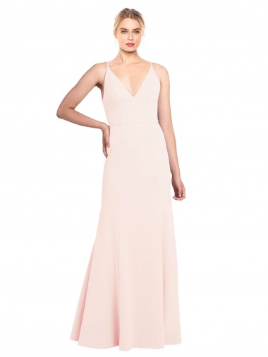 Sleeveless High Neck Stretch Crepe Pink Long Formal Evening Gown / Prom Dress / Bridesmaid Dress Cardiff
