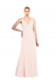 Sleeveless High Neck Stretch Crepe Pink Long Formal Evening Gown / Prom Dress / Bridesmaid Dress Cardiff