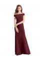 Sleeveless High Neck Stretch Crepe Burgundy Gold Long Prom Dress / Bridesmaid Dress Cardiff