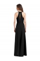Sleeveless High Neck Stretch Crepe Black Sheath Long Formal Evening Gown / Prom Dress / Bridesmaid Dress Cardiff