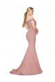 Sleeveless High Neck Stretch Crepe Dusty Pink Mermaid Sweep Train Formal Evening Gown / Prom Dress / Bridesmaid Dress Cardiff