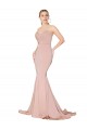 Sleeveless High Neck Stretch Crepe Mauve Long Formal Dress / Bridesmaid Dress Cardiff