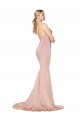 Sleeveless High Neck Stretch Crepe Mauve Long Formal Dress / Bridesmaid Dress Cardiff
