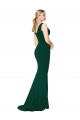 Sleeveless High Neck Stretch Crepe Midnight Green Long Formal Evening Gown / Prom Dress / Bridesmaid Dress Cardiff