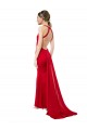 Sleeveless High Neck Stretch Crepe Red Long Formal Evening Gown / Bridesmaid Dress Cardiff
