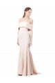 Sleeveless High Neck Stretch Crepe Nude Long Formal Evening Gown / Prom Dress / Bridesmaid Dress Cardiff