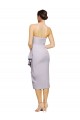 Sleeveless Strapless Stretch Crepe Arctic Lilac Cocktail Length High Low Evening Gown / Prom Dress / Bridesmaid Dress Cardiff