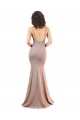 Sleeveless V-Neck Stretch Crepe Dusty Pink Long Black Tie Evening Gown / Prom Dress / Bridesmaid Dress Cardiff
