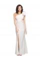 Sleeveless One Shoulder Stretch Crepe Ivory Long Formal Evening Gown / Prom Dress / Bridesmaid Dress Cardiff