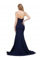 Sleeveless Sweetheart Stretch Crepe Dark Navy Sweep Train Formal Evening Gown / Prom Dress / Bridesmaid Dress Cardiff