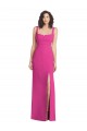 Sleeveless Square Neck Stretch Crepe Fuchsia Long Semi Formal Evening Dress / Prom Dress / Bridesmaid Dress Cardiff