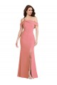 Sleeveless One Shoulder Stretch Crepe Hot Pink Long Semi Formal Evening Dress / Prom Dress / Bridesmaid Dress Cardiff