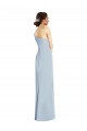 Sleeveless Off the Shoulder Stretch Crepe Light Sky Blue Long Formal Evening Gown / Prom Dress / Bridesmaid Dress Cardiff