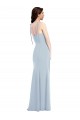 Sleeveless Strapless Stretch Crepe Light Sky Blue Long Bridesmaid Dress / Formal Dress Cardiff