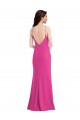 Sleeveless High Neck Stretch Crepe Fuchsia Long Formal Evening Gown / Prom Dress / Bridesmaid Dress Cardiff