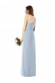 Sleeveless One Shoulder Stretch Crepe Light Sky Blue Long Semi Formal Evening Dress / Prom Dress / Bridesmaid Dress Cardiff