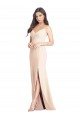 Sleeveless Sweetheart Stretch Crepe Nude Long Semi Formal Evening Dress / Prom Dress / Bridesmaid Dress Cardiff