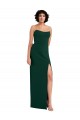 Sleeveless Strapless Stretch Crepe Midnight Green Long Formal Evening Gown / Prom Dress / Bridesmaid Dress Cardiff