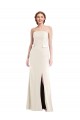 Sleeveless Strapless Stretch Crepe Ivory Long Semi Formal Evening Dress / Prom Dress / Bridesmaid Dress Cardiff