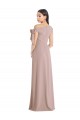 Sleeveless Off the Shoulder Stretch Crepe Dusty Pink Long Formal Evening Gown / Prom Dress / Bridesmaid Dress Cardiff